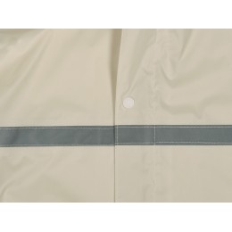 Длинный дождевик Lanai  из полиэстера со светоотражающей тесьмой, молочный