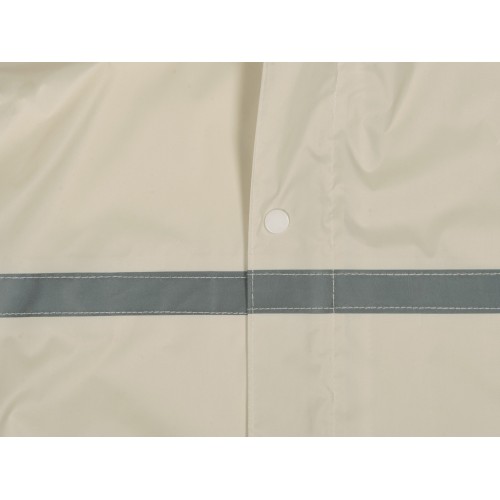 Длинный дождевик Lanai  из полиэстера со светоотражающей тесьмой, молочный