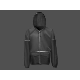 Короткий дождевик "Tornado" со светоотражающими элементами, белый