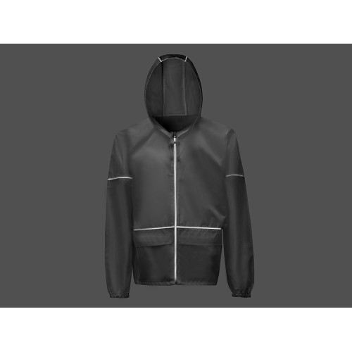 Короткий дождевик "Tornado" со светоотражающими элементами, белый