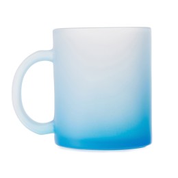 Стеклянная матовая кружка "Омбре" с градиентом для сублимации, синий