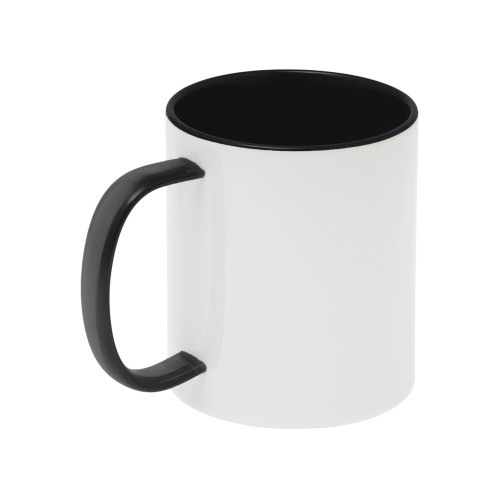 Керамическая кружка со стеклянной ручкой для сублимации "Charm", черный