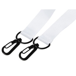 Ланъярд 2 см под сублимацию с 2-мя карабинами, черный