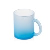 Стеклянная матовая кружка "Омбре" с градиентом для сублимации, синий