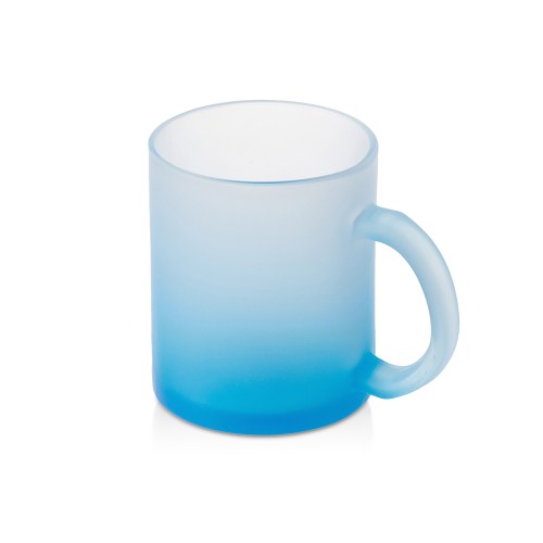 Стеклянная матовая кружка "Омбре" с градиентом для сублимации, синий