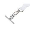 Ланъярд 2 см под сублимацию с трендовым карабином, замком обрыва и металлическим держателем для телефона, серебристый