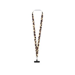 Ланъярд 2 см под сублимацию с трендовым карабином и узким держателем для телефона из ПЭ, серебристый