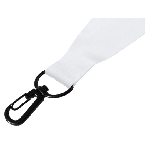 Ланъярд 2 см под сублимацию с карабином и замком обрыва, черный