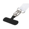 Ланъярд 2 см под сублимацию с 2-мя трендовыми карабинами и узким держателем для телефона из ПЭ, серебристый