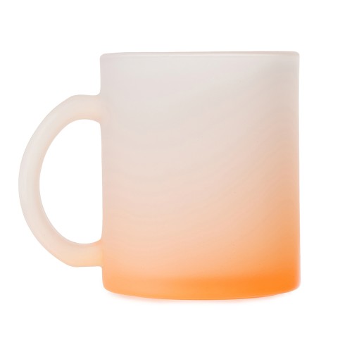 Стеклянная матовая кружка "Омбре" с градиентом для сублимации, оранжевый