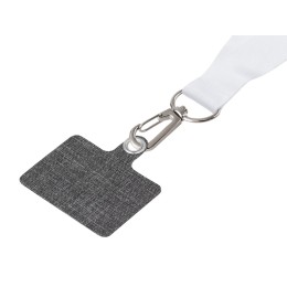 Ланъярд 2 см под сублимацию с трендовым карабином и большим держателем для телефона из ПЭ, серебристый