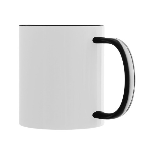 Керамическая кружка со стеклянной ручкой для сублимации "Charm", черный
