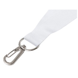 Ланъярд 2 см под сублимацию с карабином и замком обрыва, серебристый