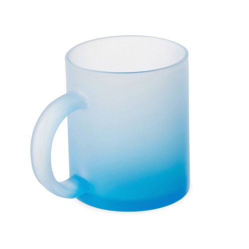 Стеклянная матовая кружка "Омбре" с градиентом для сублимации, синий