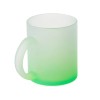 Стеклянная матовая кружка "Омбре" с градиентом для сублимации, зеленое яблоко