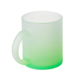 Стеклянная матовая кружка "Омбре" с градиентом для сублимации, зеленое яблоко