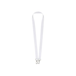 Ланъярд 2 см под сублимацию с 2-мя карабинами, серебристый