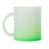 Стеклянная матовая кружка "Омбре" с градиентом для сублимации, зеленое яблоко