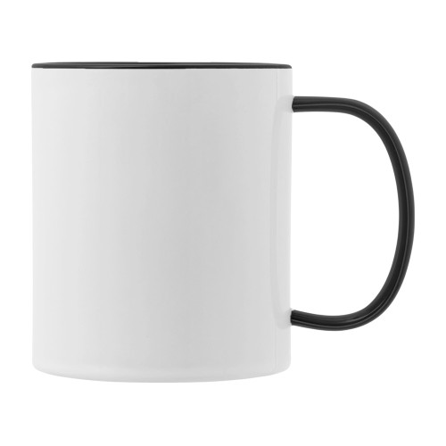 Керамическая кружка со стеклянной ручкой для сублимации "Charm", черный