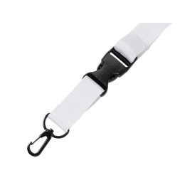 Ланъярд 2 см под сублимацию с карабином и межуровневым замком, черный