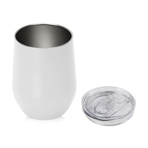 Вакуумная термокружка "Sense", непротекаемая крышка, крафтовая упаковка, белый