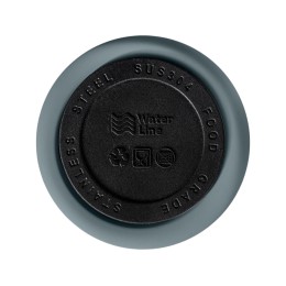 Вакуумная термокружка Waterline c кнопкой «Guard», 400 мл, тубус, антрацит