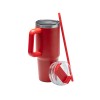 Термокружка «Крэнстон» с двойными стенками из переработанной нержавеющей стали, красный