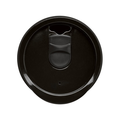 Термокружка LINDE с двойными стенками из переработанного полипропилена, черный