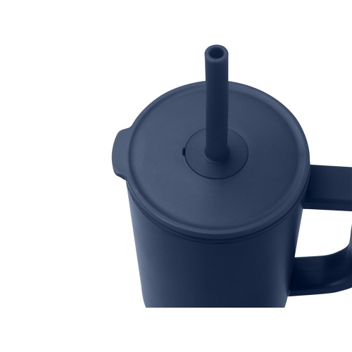 Brady термостакан с силиконовой трубочкой, объемом 900 мл, сертифицированный согласно RCS - Темно - синий