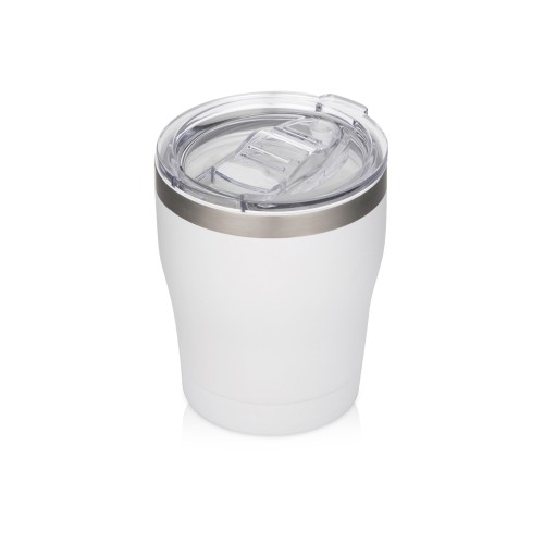 Вакуумная термокружка c керамическим покрытием "Rodos", непротекаемая крышка, 350 мл, белый