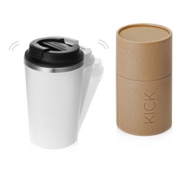 Герметичная термокружка на присоске "Kick", 350 мл, белый