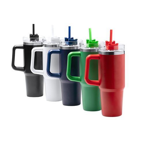 Термокружка «Крэнстон» с двойными стенками из переработанной нержавеющей стали, белый