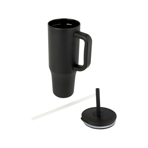 Brady термостакан с силиконовой трубочкой, 900 мл, сертифицированный согласно RCS- Черный