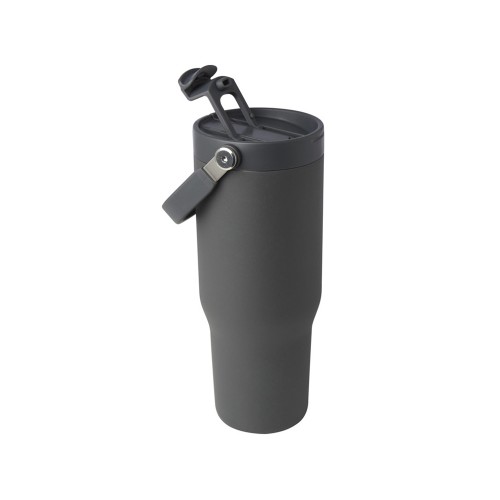 Термостакан Bronx объемом 900 мл из меди и переработанной нержавеющей стали, сертифицированной по стандарту RCS, с вакуумной изоляцией и крышкой с двойной функцией - Серый