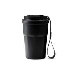 Термокружка KEURY из нержавеющей стали с двойными стенками и ручкой с керамической слоем, черный