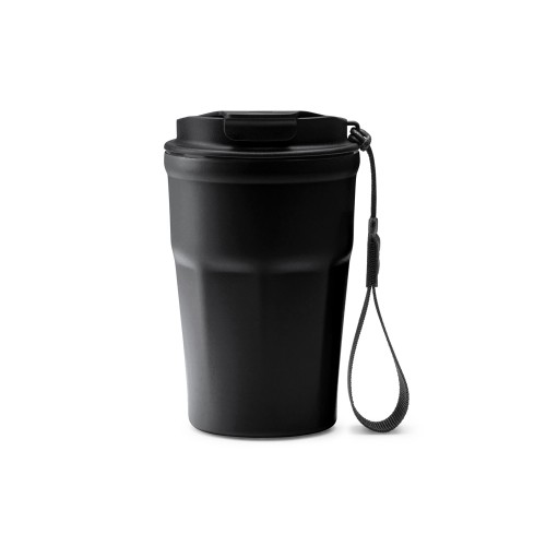 Термокружка KEURY из нержавеющей стали с двойными стенками и ручкой с керамической слоем, черный