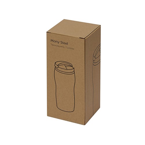 Термокружка "Mony Steel" 350 мл, soft touch, оливковый