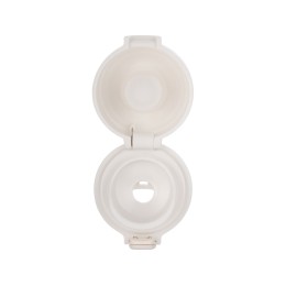 Вакуумная термокружка Waterline c кнопкой «Guard», 400 мл, белый