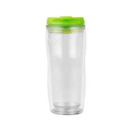 Термокружка «Mony» 400мл, под цифровую печать, прозрачный/зеленый