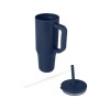 Brady термостакан с силиконовой трубочкой, объемом 900 мл, сертифицированный согласно RCS - Темно - синий