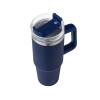 Термокружка «Крэнстон» с двойными стенками из переработанной нержавеющей стали, синий нейви