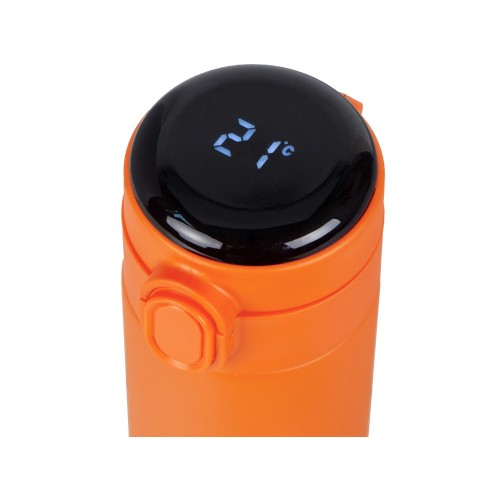 Вакуумная термокружка Waterline с медной изоляцией «Bravo», 400 мл, тубус, оранжевый