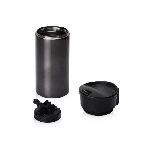 Вакуумная термокружка с кнопкой Upgrade, Waterline, тубус, матовая сталь