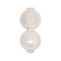 Вакуумная термокружка Waterline c кнопкой «Guard», 400 мл, тубус, белый (Р)