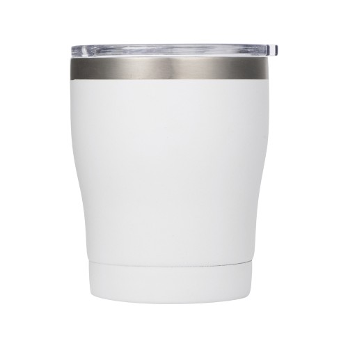 Вакуумная термокружка c керамическим покрытием "Rodos", непротекаемая крышка, 350 мл, белый