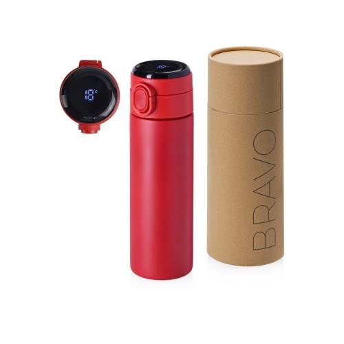 Вакуумная термокружка Waterline с медной изоляцией «Bravo», 400 мл, тубус, красный
