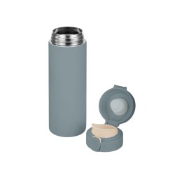 Вакуумная термокружка Waterline c кнопкой «Guard», 400 мл, тубус, антрацит