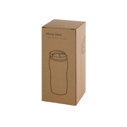 Термокружка "Mony Steel" 350 мл, soft touch, бирюзовый 320C (P)