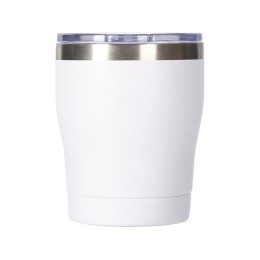 Вакуумная термокружка c керамическим покрытием "Rodos", непротекаемая крышка, 350 мл, белый