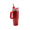 Термокружка «Крэнстон» с двойными стенками из переработанной нержавеющей стали, красный